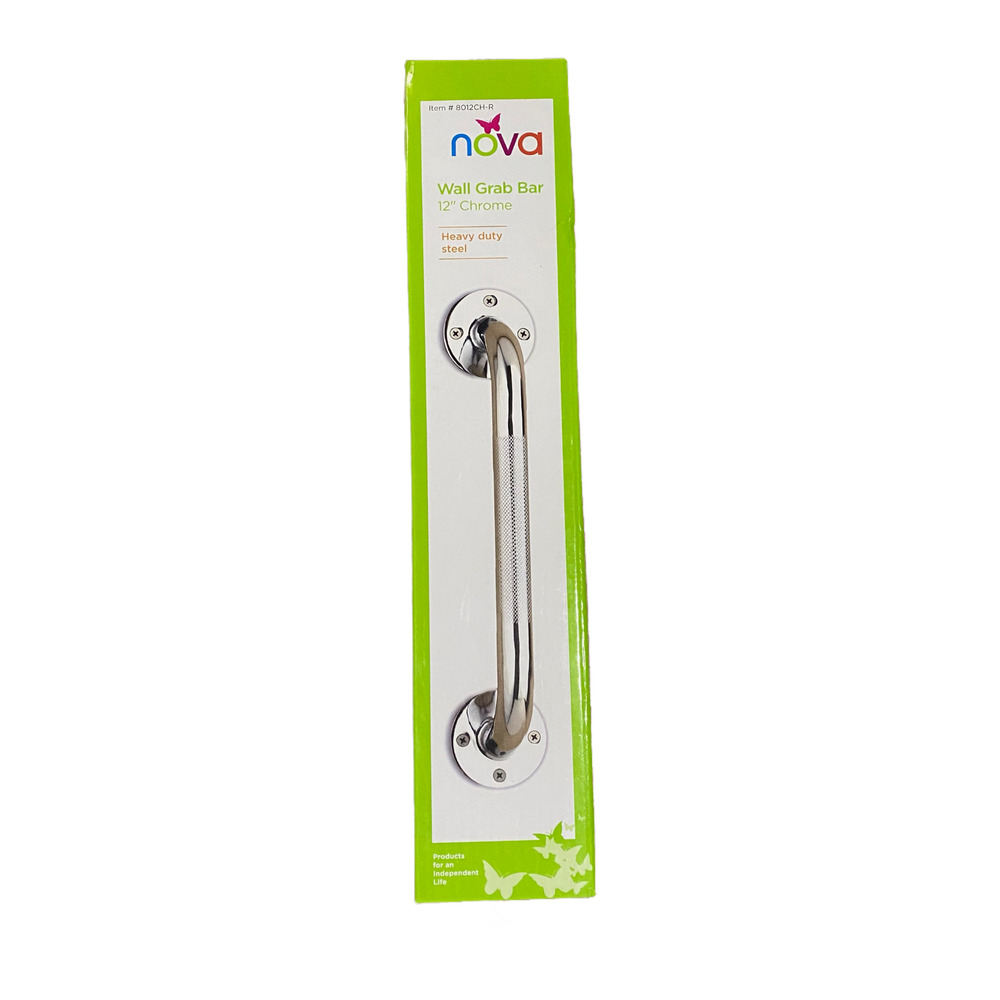 Nova Wall Grab Bar 12" Heavy Duty Steel